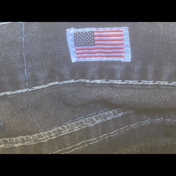 True Religion Ricky Super T Men’s Jeans Blue Patch Thick Stitch Size 38x34 - Picture 14 of 14